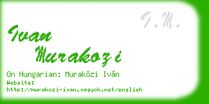 ivan murakozi business card